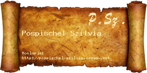 Pospischel Szilvia névjegykártya